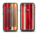The Vintage Red & Yellow Grunge Striped Apple iPhone 6/6s LifeProof Fre Case Skin Set