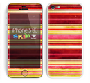 The Vintage Red & Yellow Grunge Striped Skin for the Apple iPhone 5c