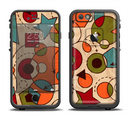 The Vintage Red and Tan Abstarct Shapes Apple iPhone 6/6s LifeProof Fre Case Skin Set