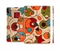 The Vintage Red and Tan Abstarct Shapes Full Body Skin Set for the Apple iPad Mini 3
