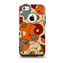 The Vintage Red and Tan Abstarct Shapes Skin for the iPhone 5c OtterBox Commuter Case