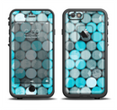 The Vintage Scratched Blue & Graytone Polka Apple iPhone 6/6s LifeProof Fre Case Skin Set