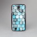 The Vintage Scratched Blue & Graytone Polka Skin-Sert Case for the Samsung Galaxy S4