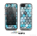 The Vintage Scratched Blue & Graytone Polka Skin for the Apple iPhone 5c LifeProof Case