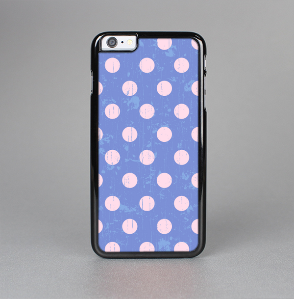 The Vintage Scratched Pink & Purple Polka Dots Skin-Sert for the Apple iPhone 6 Plus Skin-Sert Case
