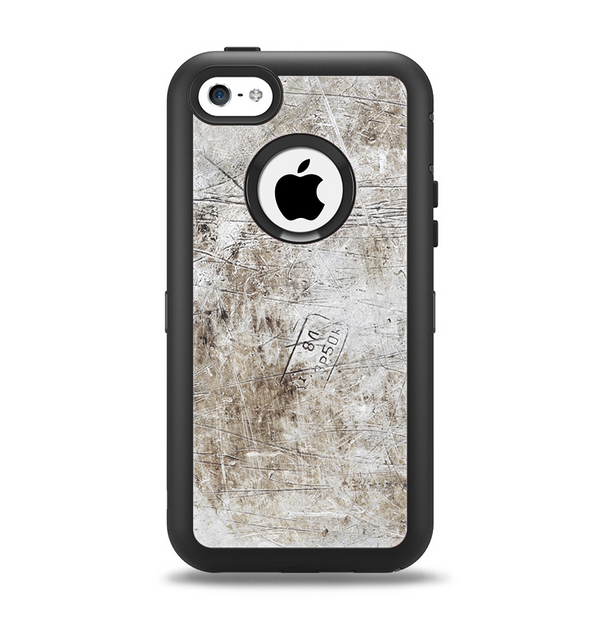 The Vintage Scratched and Worn Surface Apple iPhone 5c Otterbox Defender Case Skin Set