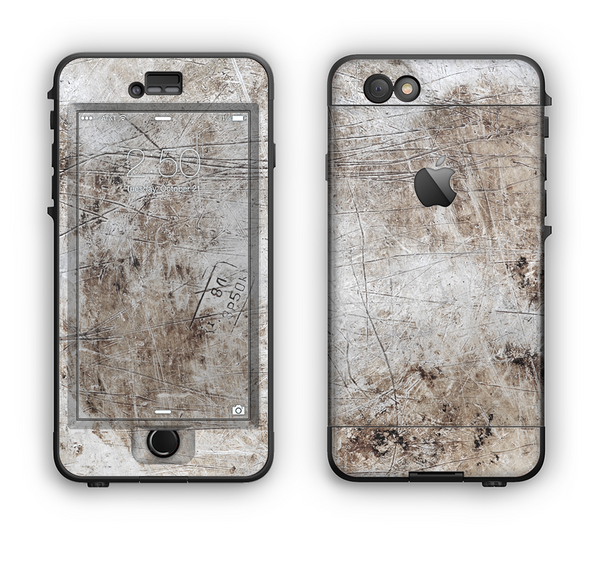 The Vintage Scratched and Worn Surface Apple iPhone 6 LifeProof Nuud Case Skin Set