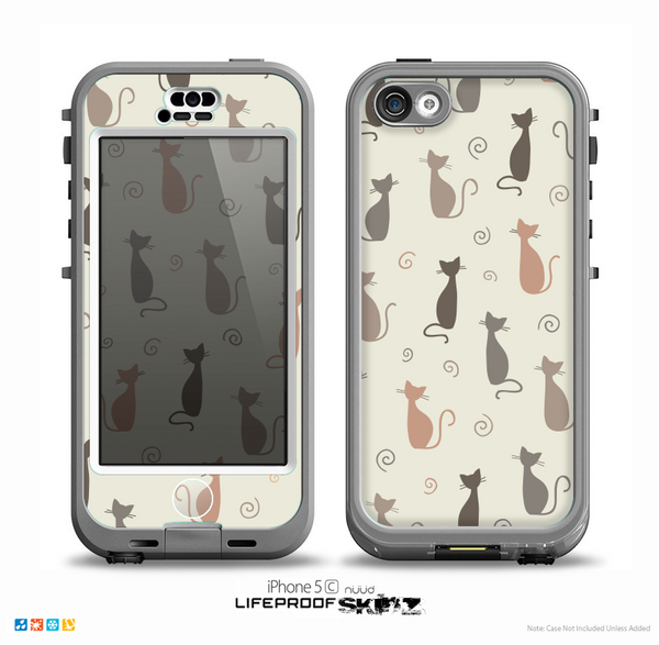 The Vintage Solid Cat Shadows Skin for the iPhone 5c nüüd LifeProof Case