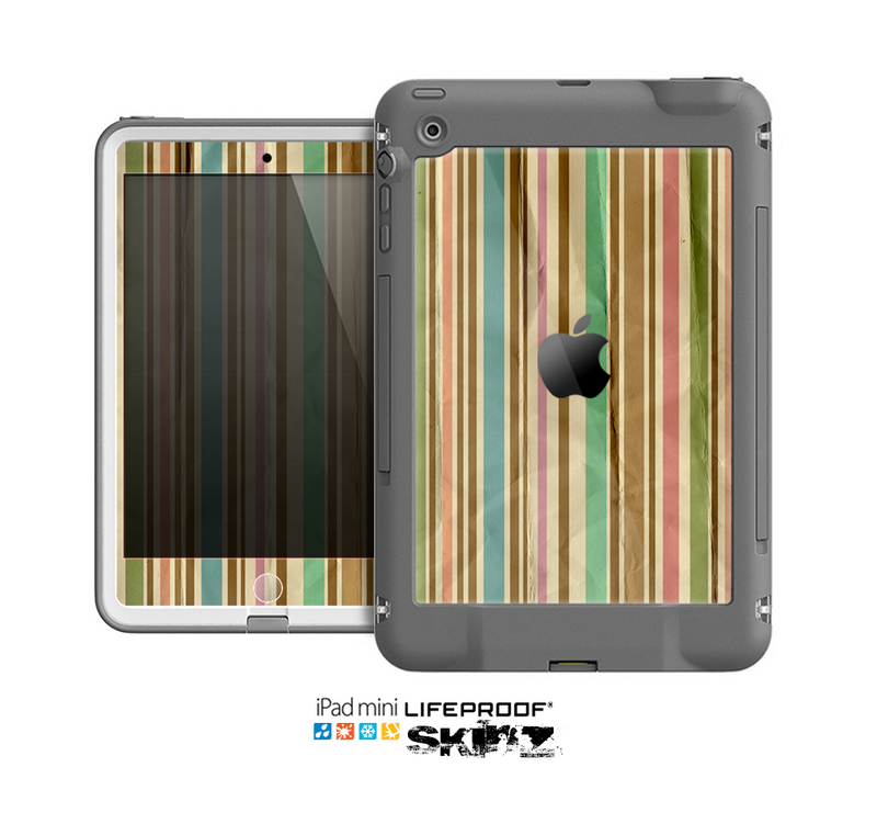 The Vintage Solor Striped V3 Skin for the Apple iPad Mini LifeProof Case