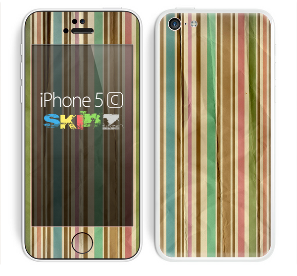 The Vintage Solor Striped V3 Skin for the Apple iPhone 5c
