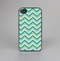 The Vintage Subtle Greens Chevron Pattern Skin-Sert for the Apple iPhone 4-4s Skin-Sert Case