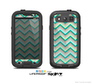 The Vintage Subtle Greens Chevron Pattern Skin For The Samsung Galaxy S3 LifeProof Case