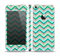 The Vintage Subtle Greens Chevron Pattern Skin Set for the Apple iPhone 5