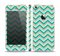 The Vintage Subtle Greens Chevron Pattern Skin Set for the Apple iPhone 5s