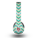 The Vintage Subtle Greens Chevron Pattern Skin for the Beats by Dre Original Solo-Solo HD Headphones