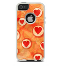 The Vintage Subtle Red and Orange Hearts Skin For The iPhone 5-5s Otterbox Commuter Case