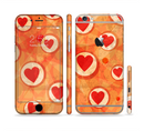 The Vintage Subtle Red and Orange Hearts Sectioned Skin Series for the Apple iPhone 6s Plus