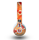 The Vintage Subtle Red and Orange Hearts Skin for the Beats by Dre Mixr Headphones