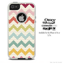 The Vintage Summer Chevron Pattern Skin For The iPhone 4-4s or 5-5s Otterbox Commuter Case