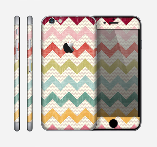 The Vintage Summer Colored Chevron V4 Skin for the Apple iPhone 6