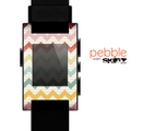 The Vintage Summer Colored Chevron V4 Skin for the Pebble SmartWatch
