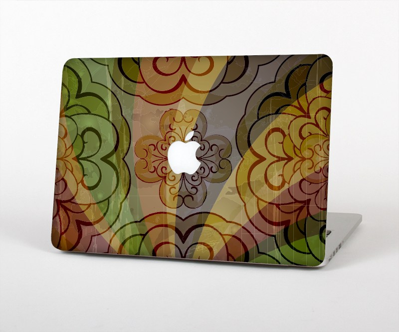 The Vintage Swirled Colorful Pattern Skin Set for the Apple MacBook Pr ...
