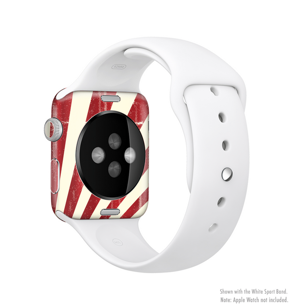 The Vintage Tan American Flag Full-Body Skin Set for the Apple Watch