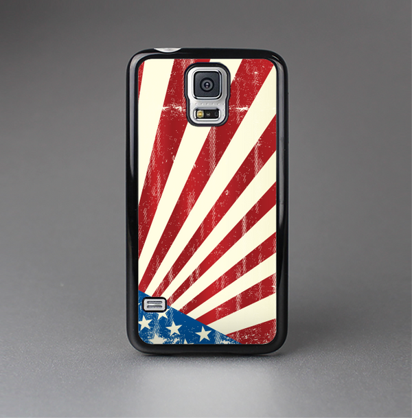 The Vintage Tan American Flag Skin-Sert Case for the Samsung Galaxy S5