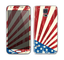 The Vintage Tan American Flag Skin For the Samsung Galaxy S5