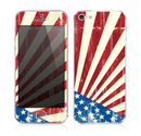 The Vintage Tan American Flag Skin for the Apple iPhone 5
