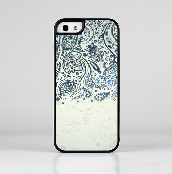 The Vintage Tan & Black Top Swirled Design Skin-Sert Case for the Apple iPhone 5/5s