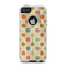The Vintage Tan & Colored Polka Dots Apple iPhone 5-5s Otterbox Commuter Case Skin Set