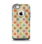 The Vintage Tan & Colored Polka Dots Apple iPhone 5c Otterbox Commuter Case Skin Set