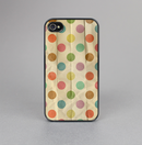 The Vintage Tan & Colored Polka Dots Skin-Sert for the Apple iPhone 4-4s Skin-Sert Case
