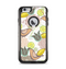 The Vintage Tan & Gold Vector Birds with Flowers Apple iPhone 6 Plus Otterbox Commuter Case Skin Set