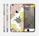 The Vintage Tan & Gold Vector Birds with Flowers Skin for the Apple iPhone 6