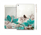 The Vintage Teal and Tan Abstract Floral Design Full Body Skin Set for the Apple iPad Mini 3