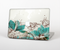 The Vintage Teal and Tan Abstract Floral Design Skin Set for the Apple MacBook Pro 15" with Retina Display