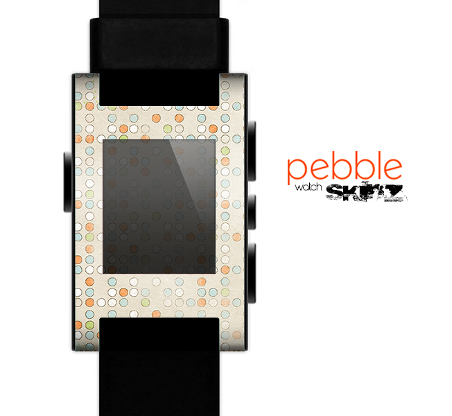 The Vintage Tiny Polka Dot Pattern Skin for the Pebble SmartWatch