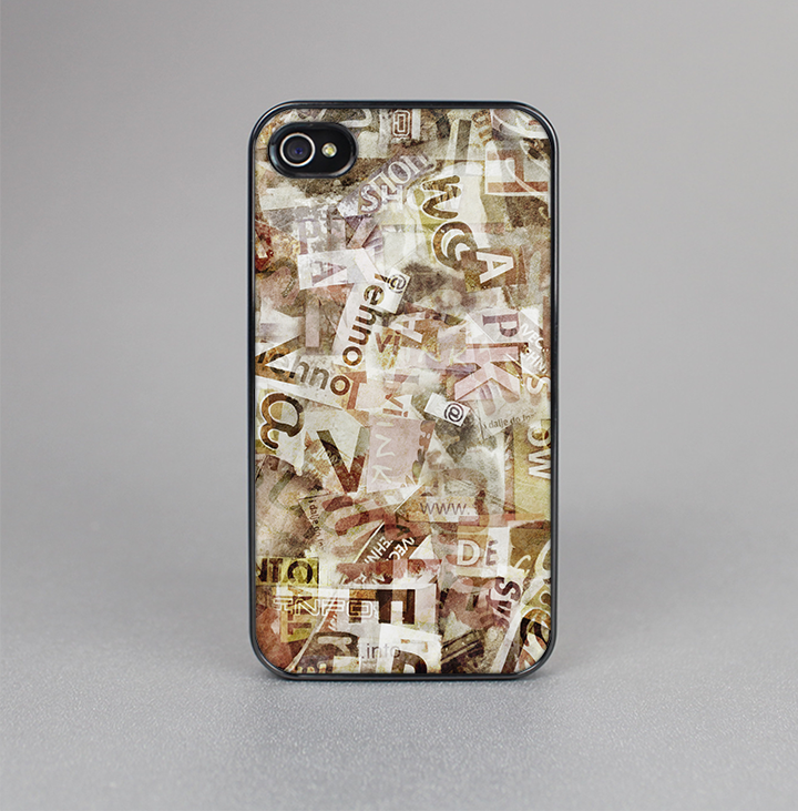 The Vintage Torn Newspaper Collage Skin-Sert for the Apple iPhone 4-4s Skin-Sert Case