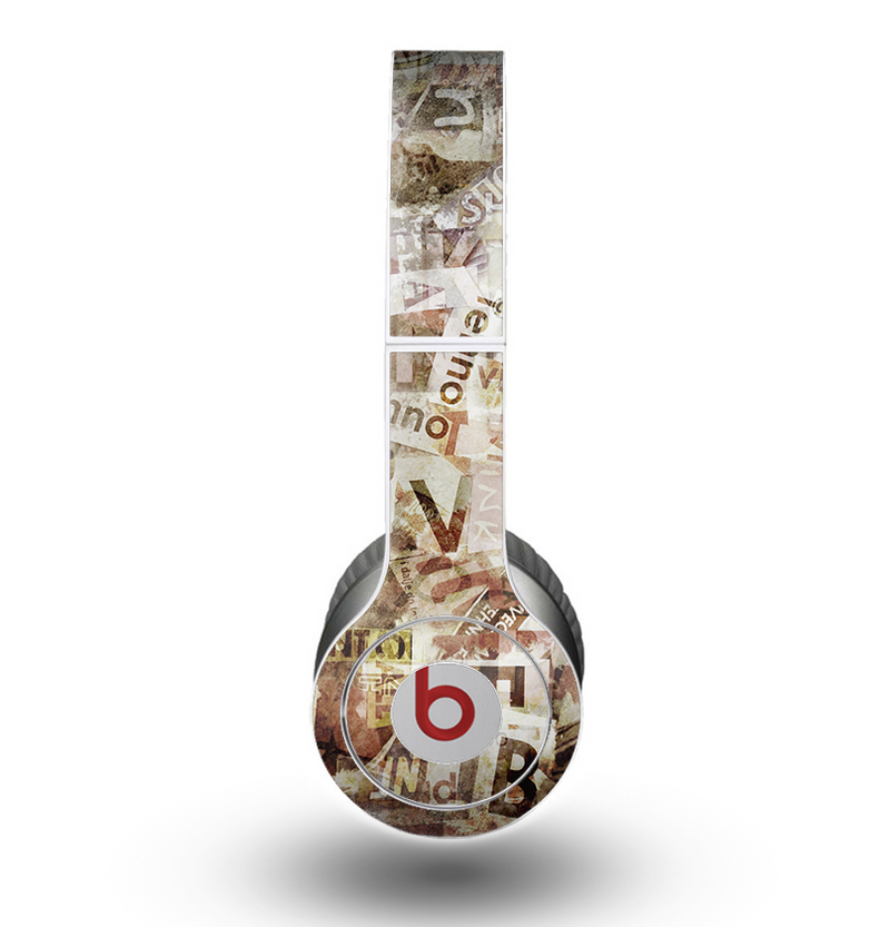 The Vintage Torn Newspaper Collage Skin for the Beats by Dre Original Solo-Solo HD Headphones