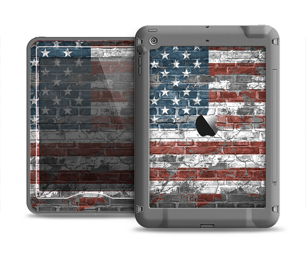 The Vintage USA Flag Apple iPad Mini LifeProof Nuud Case Skin Set