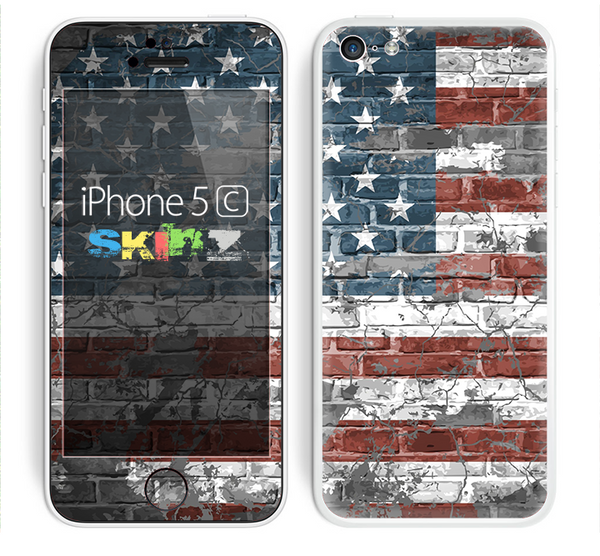 The Vintage USA Flag Skin for the Apple iPhone 5c