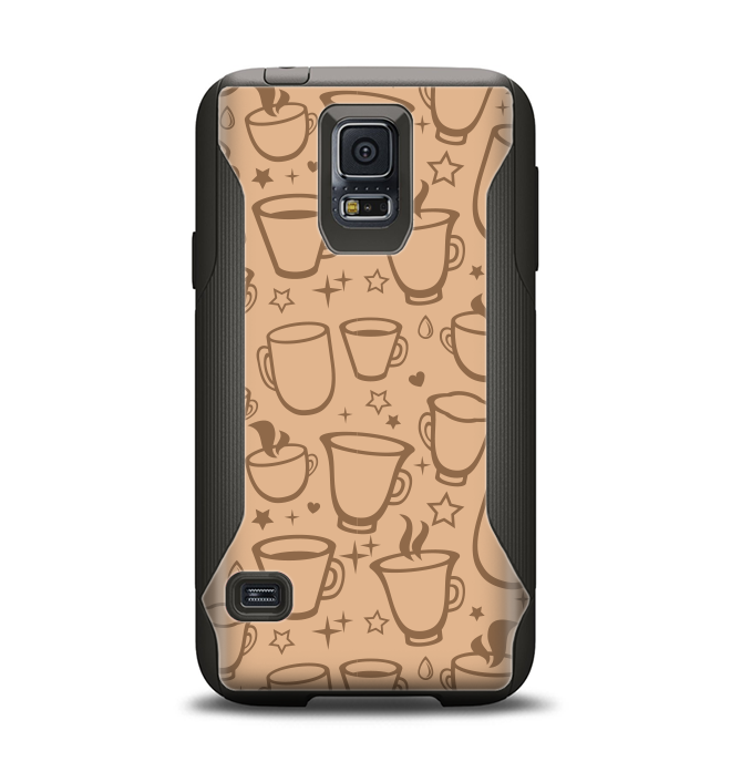 The Vintage Vector Coffee Mugs Samsung Galaxy S5 Otterbox Commuter Case Skin Set