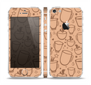 The Vintage Vector Coffee Mugs Skin Set for the Apple iPhone 5