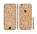 The Vintage Vector Coffee Mugs Sectioned Skin Series for the Apple iPhone 6/6s Plus