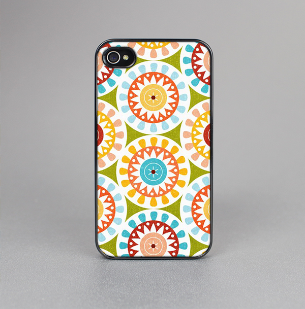 The Vintage Vector Color Circle Pattern Skin-Sert for the Apple iPhone 4-4s Skin-Sert Case