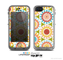 The Vintage Vector Color Circle Pattern Skin for the Apple iPhone 5c LifeProof Case