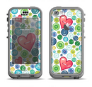 The Vintage Vector Heart Buttons Apple iPhone 5c LifeProof Nuud Case Skin Set