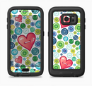 The Vintage Vector Heart Buttons Full Body Samsung Galaxy S6 LifeProof Fre Case Skin Kit